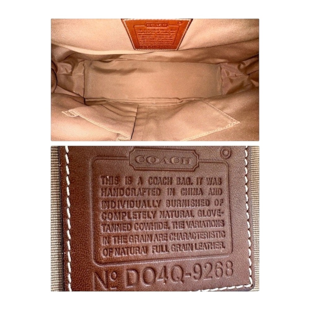 SOLD Vintage Coach Hamptons Flap Satchel Brown Glovetanned Leather Bag 9268 - Picture 6 of 8
